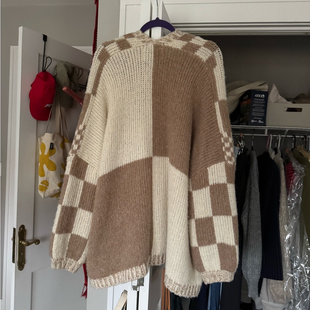 Sofie the Label Women's Cream and Brown Cardigan - Picture 2 of 3